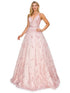 Bliss Multi Color Glittered Embroidered Applique Beaded Gown for Women, Sizes XS-3XL - SophiasStyle.com